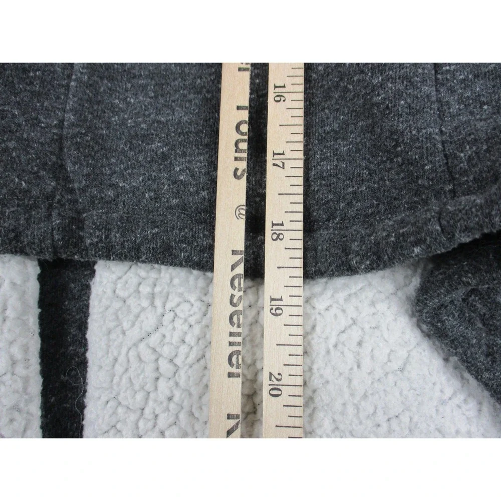 Alo Jacket Womens Small Gray Sherpa Lined Fleece Full Zip Moto Athletic Coat